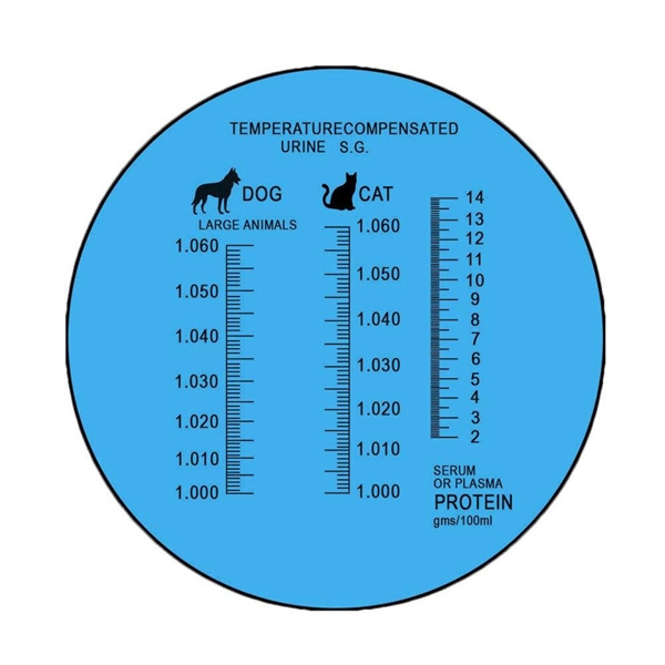 Refraktometri seerumi/urea, kissa koira asteikko 1kpl - 2