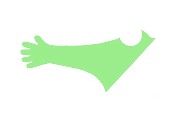 CuraVet Rektalisointikäsine, olkasuoja PE vihreä L 50kpl