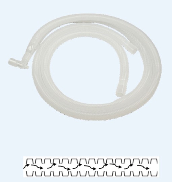 Anestesialetkusto Y-letku, yli 10kg eläinpotilaille, Aallotettu 22mm/2m, 1 kpl