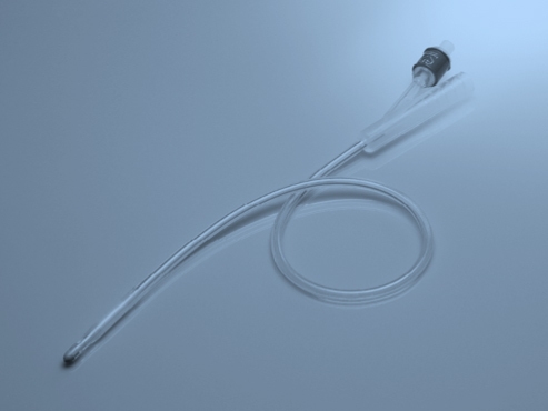 Kestokatetri 2-tieTiemann 42cm, CH14 sil 42cm bal 5-10ml 10KPL