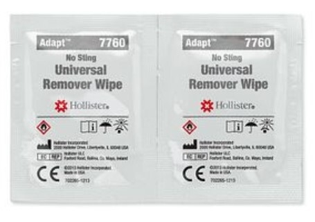 Adapt, kiinnitysaineen poistopyyhe, yksittäispakattu, Poistopyyhe