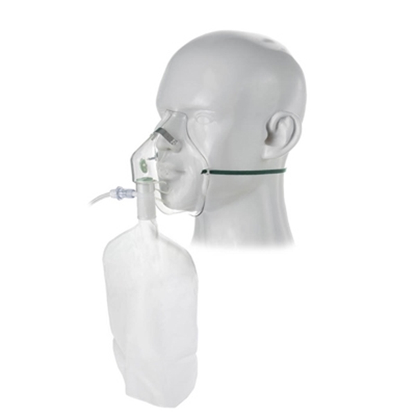 Korkeavirtaushappimaski, aik., Letku 2,1m, turvaventtiili, 15kpl