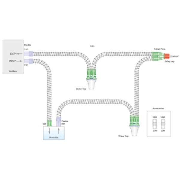Hengitysletkusto Smoothbore, 10kpl/ltk 160cm,extra limb 0,5