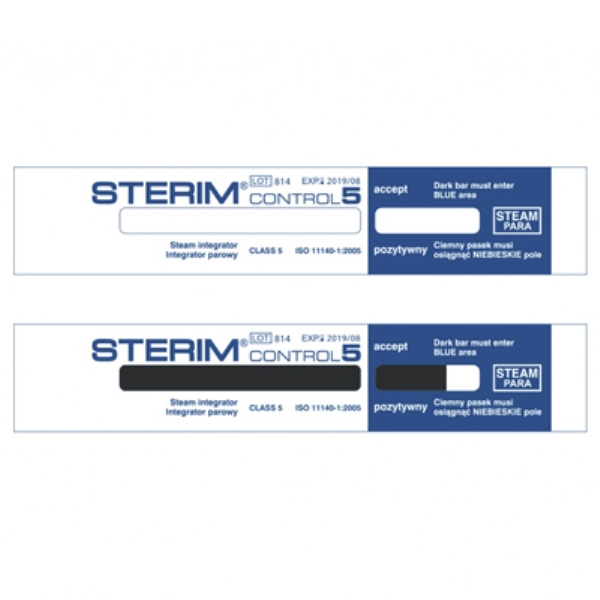 Sterilointi-indikaattori kemiallinen höyry, Tyyppi 5 250KPL