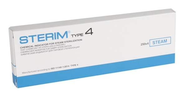 Sterilointi-indikaattori höyry kemial, Tyyppi 4 250KPL