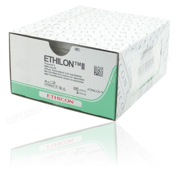 ETHILON BLK 30CM M1,USP 5/0 DBLE ARM S-14, 30cm,musta tupl.neulalla 12kpl - 2