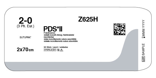 Ommelaine PDS II 2-0, 2x70cm violetti sulava 36KPL