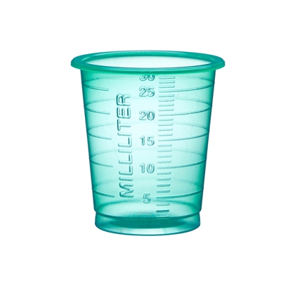 Lääkelasi Eco Hammarplast muov, 30ml kk vihreä 90KPL