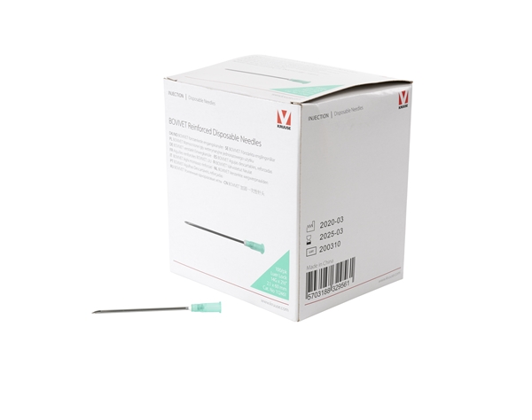 BOVIVET vahvist. injektioneula, 2,1x60mm LL 14Gx2 1/2 100kpl - 2