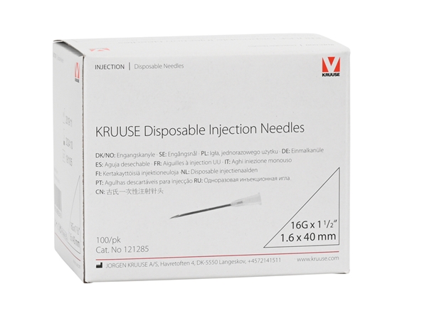 KRUUSE injektioneula, 1.6x40mm 16Gx1 valk 100kpl - 3