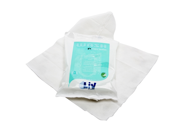 Pesupyyhe body, (8 pyyhettä pussissa)1 PUSSI - LiV
