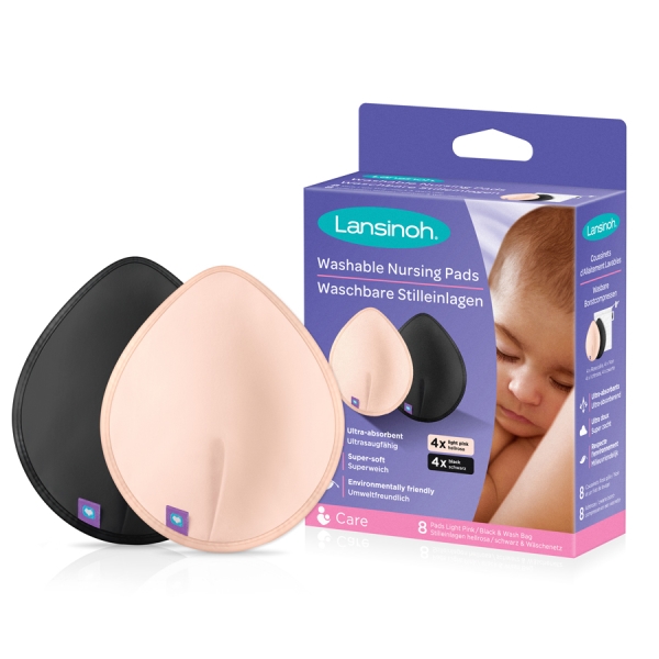Lansinoh pestävä liivinsuoja, Pink&Black 4+4kpl+pesupussi