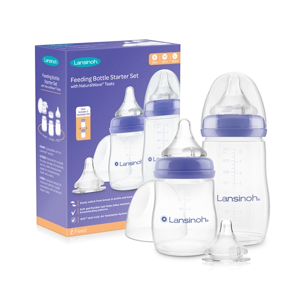 Lansinoh Tuttipullo Starter Set, 160ml+240ml+nopea virtaus 6kk+ - 1