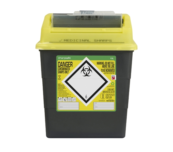 Riskijäteastia Sharpsafe 13 Ln, astia + kansi uusi vers 1KPL