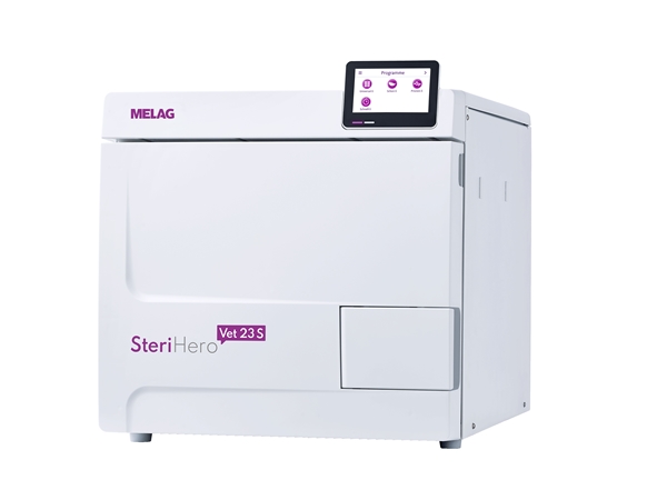 Melag Sterihero VET S-luokan autoklaavi 23l, kammio halk 25cm x syv 45 cm - 2