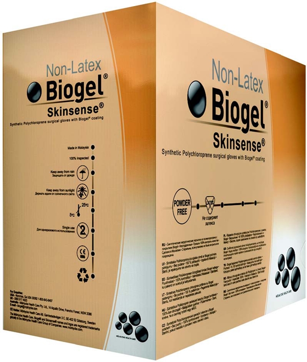 Leikkauskäsine Biogel, 7,5 Skinsense pton 50PR synt - Biogel