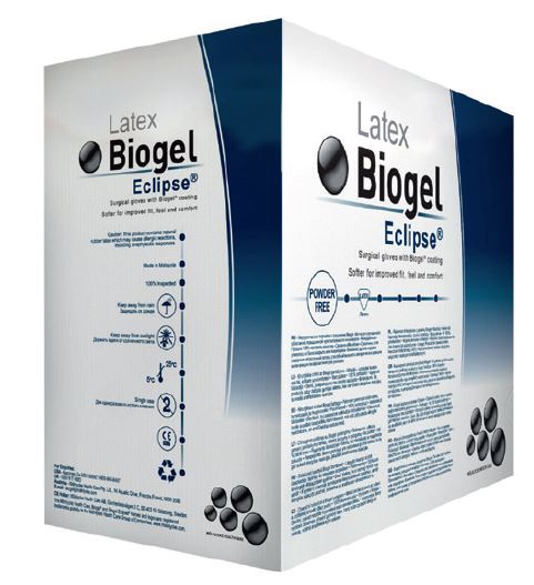 Leikkauskäsine Biogel latex, 9,0 Eclipse pton 40PR - Biogel