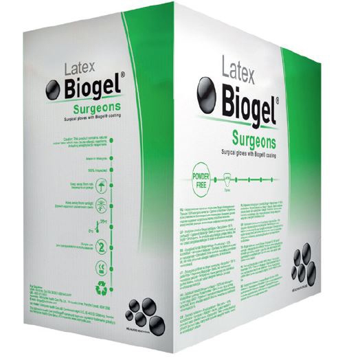 Leikk.käsine  Biogel Surgeons latex, 7,5 anatominen pton 50PR