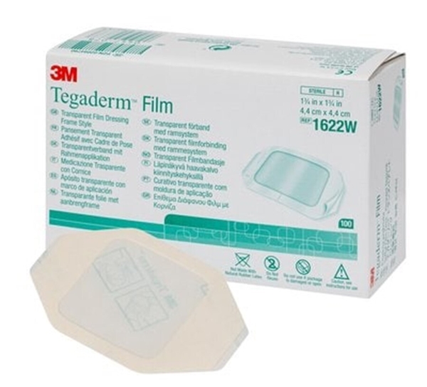 3M Tegaderm haavakalvo, 4,4x4,4cm,kehyksellinen 400kpl - Tegaderm - 2