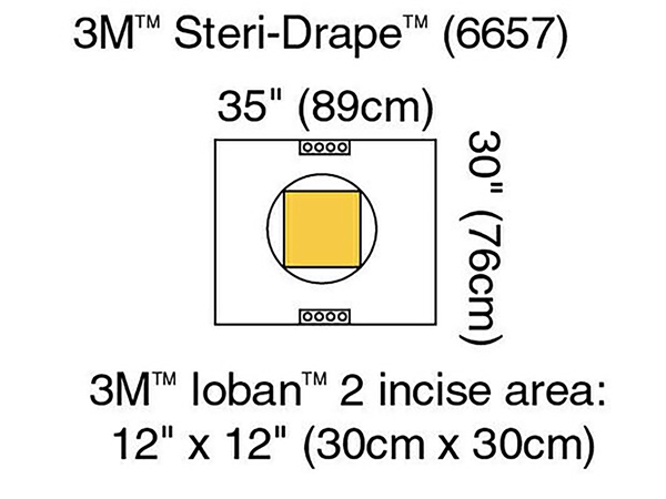 3M™ Steri-Drape ‑nesteenkeräyspussi Ioban™ 2 läpileikkauskalvolla 10KPL, 10KPL