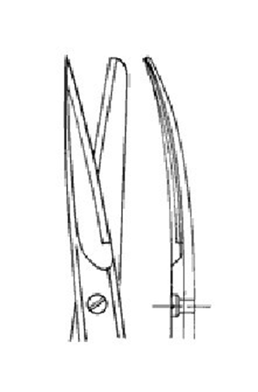 SAKSET, 14 CM., KÄYRÄT TERÄV/TYLPPÄ, MONIK. - 2