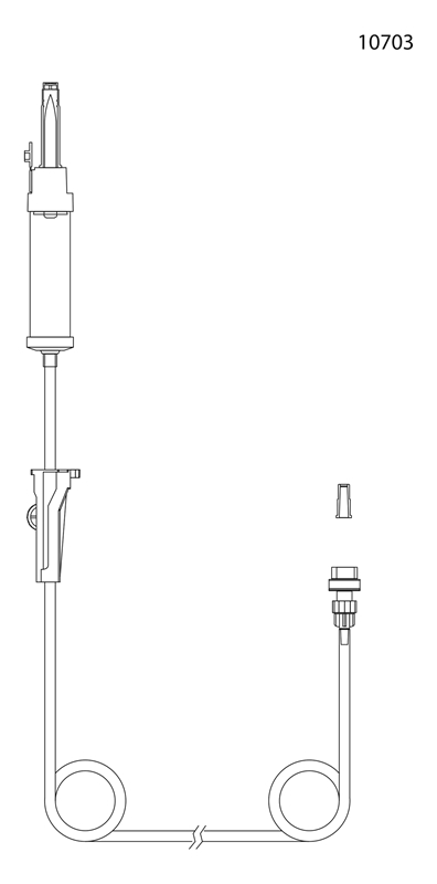 Infuusioletku Filterstop, Ilmast 180cm takaiskuv 80KPL - evercare® inLine - 2