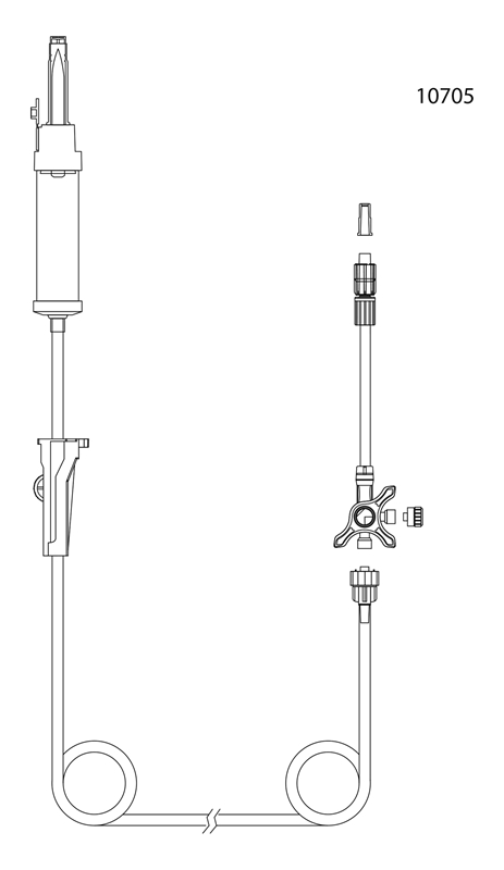 Infuusioletku Filterstop, Ilmast 195cm 3-tiehana 80KPL - evercare® inLine - 2