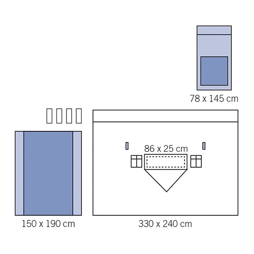 Peittelypakkaus evercare®, L vertik reikä 25x86cm 14KPL - evercare®