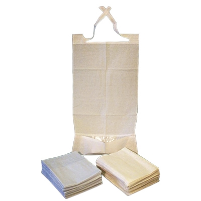 Ruokalappu SELEFA® kreppimuovi, 37x66cm valk nauhak 125KPL - SELEFA®