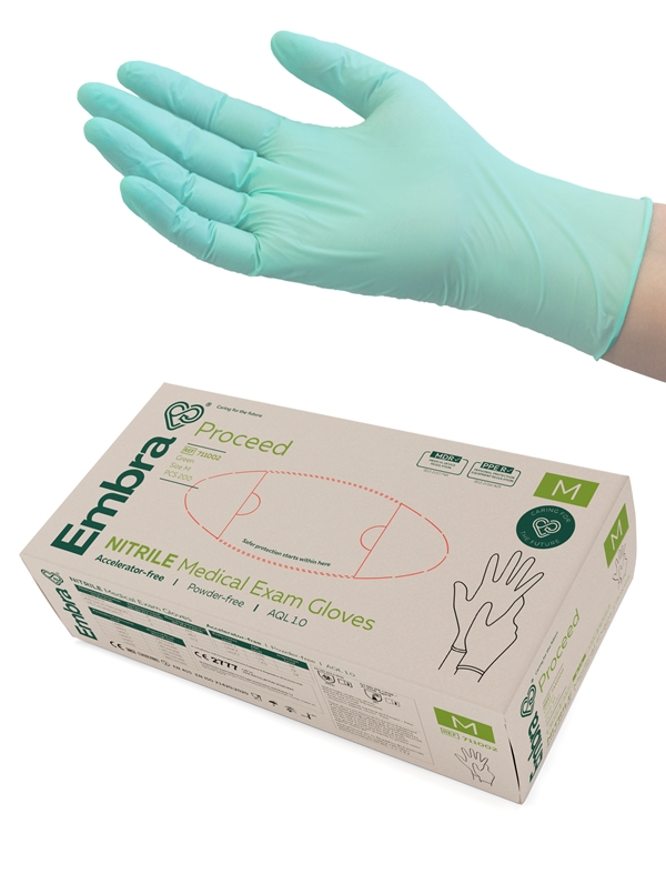 Tutkimuskäsine Embra® Proceed nitriili , M Proceed kiihdytinv 200KPL - Embra®