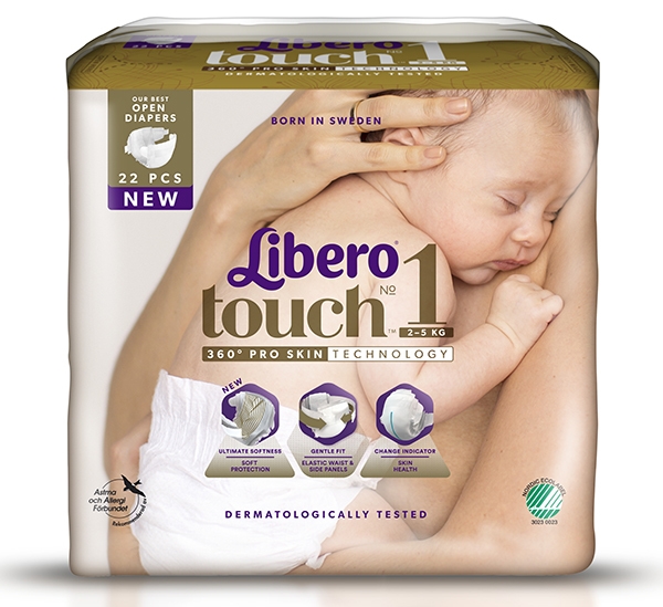 Lastenvaippa Libero Touch 1, 2-5kg 132KPL - Libero