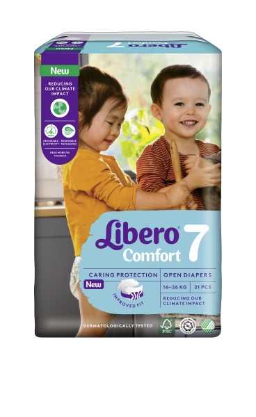 Lastenvaippa Libero Comfort 7, tarrav 16-26 kg 126KPL - Libero - 1