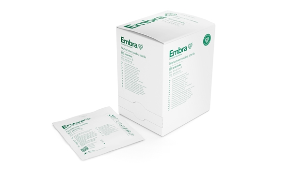 Embra® Kuitukangastaitos 10x10cm,4krs,ster, 5kpl/pss, 10x10cm,4krs,5kpl/pss - Embra®