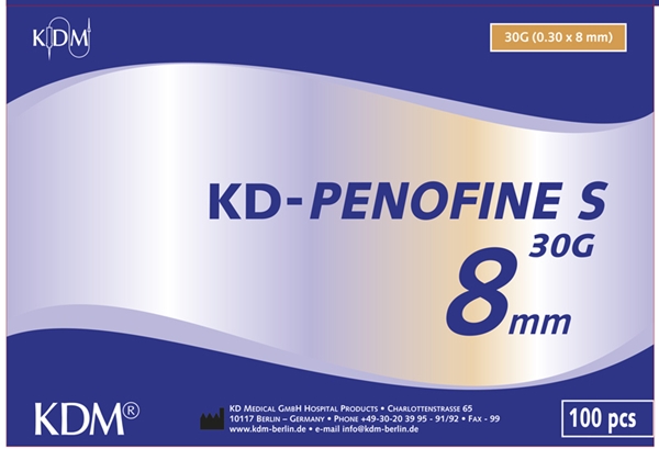 Turvaneula insuliinikynään 5mm, KD-Penofine S 30G 100KPL - KD-Penofine - 1