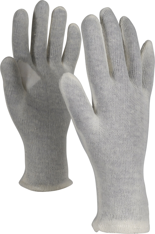 Puuvillakäsine ohut OX-ON, valkton L/XL 24cm 12pr - OX-ON