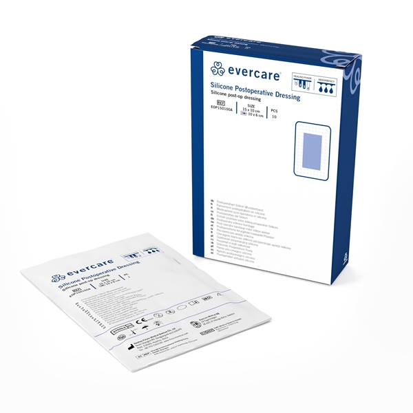 evercare®Silicone Post-Op dressing, 15x10cm, 10 kpl - evercare® - 1