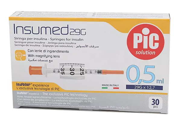 Insuliiniruisku Insumed, 0,5ml 29Gx12,7mm ster 30KPL - 2
