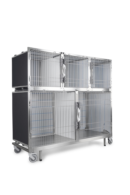 Heräämöhäkki yhdistelmä 2 x 3. Jaettavilla häkeillä eli 3-5 potilaalle, sis jakolevyt - 1