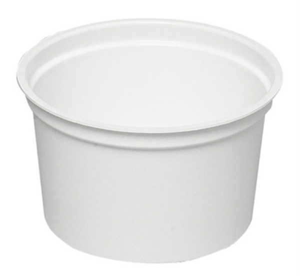 Näyterasia pyöreä valk muovi PP, 95mm 230/300ml 40KPL