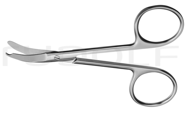 Ompeleenpoistosakset Shortbent 9cm, Ligature scissors shortbent CV