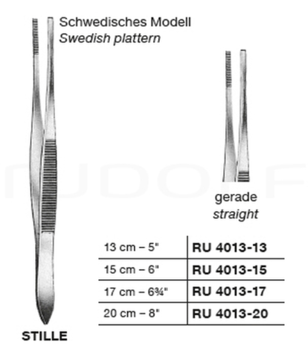 Atula anat. tasapäinen 15cm