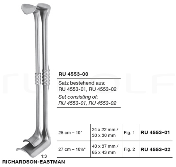 Haka Richardson-Eastman, koko 2. 37x40 mm, 43x65 mm