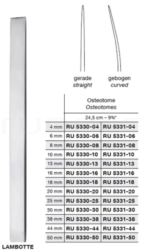 Taltta Lambotte 13mm 23cm, käyrä