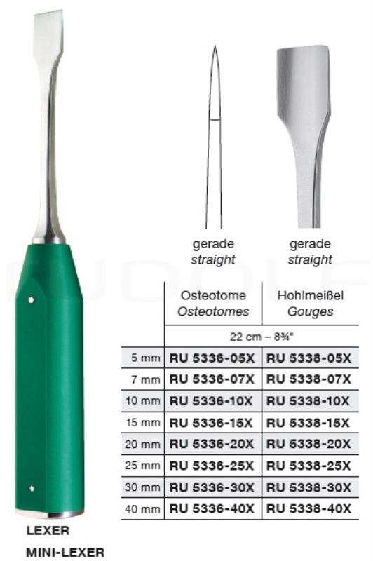 Taltta Lexer, propylux, 20mm, 22cm, virheävartinen,osteotomi