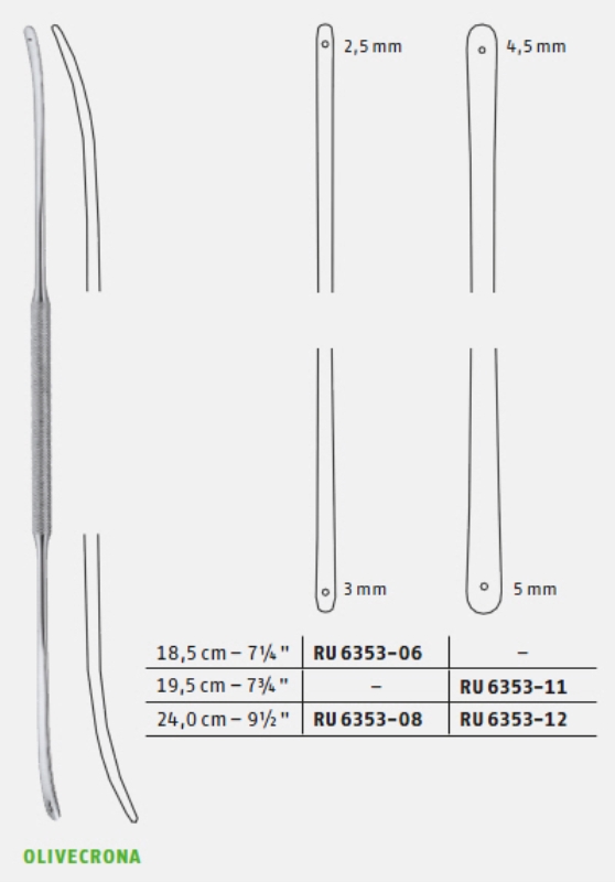 Dissektori Olivekrona 2-päinen, 24cm