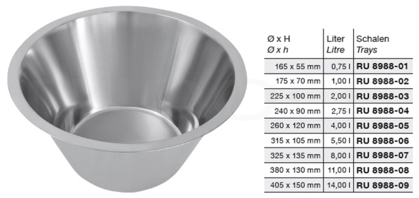 Pesuvati 6 litraa, 315 x 105 mm