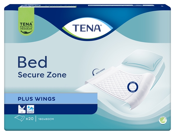 Vuodesuoja TENA Bed Plus Wings, 80x180cm 127g 20KPL - Tena