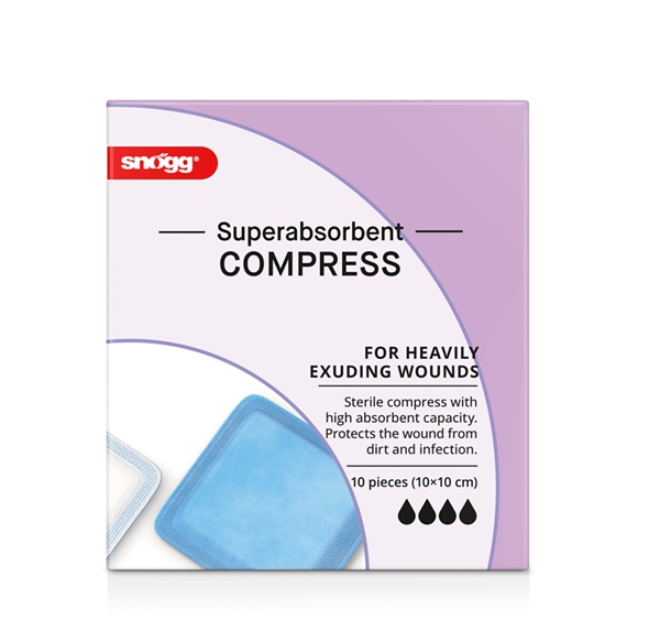 Snögg Steriili sidos voimakkaasti imevä 10x10cm 10kpl, 10x10cm 10kpl - 1