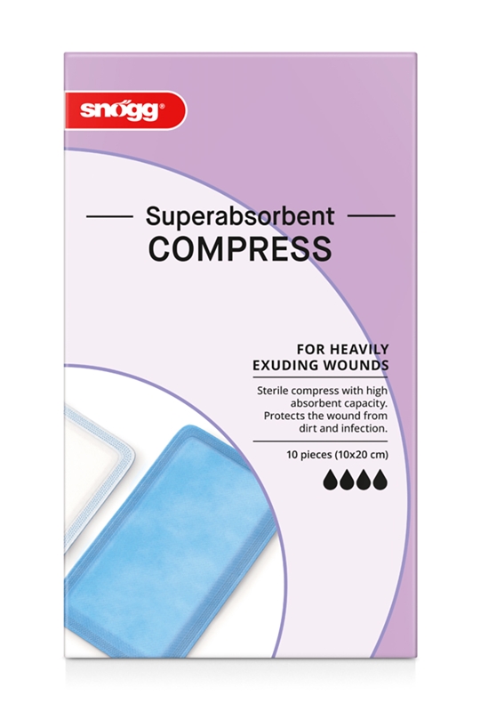 Snögg Steriili sidos voimakkaasti imevä 10x20cm 10kpl, 10x20cm 10kpl - 1