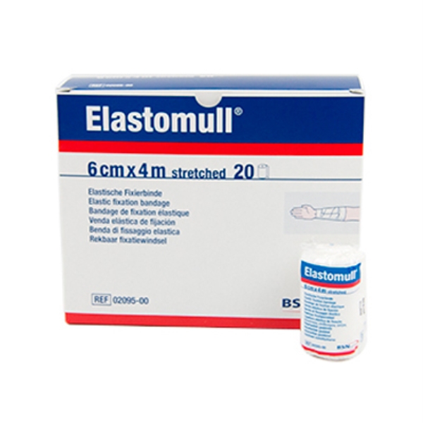 Harsosidos Elastomull elast, 6cmx4mkääreessä 20KPL